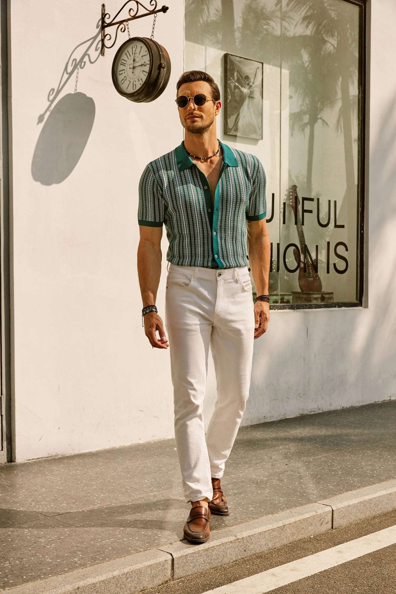 Niels | Retro Gestreept Poloshirt