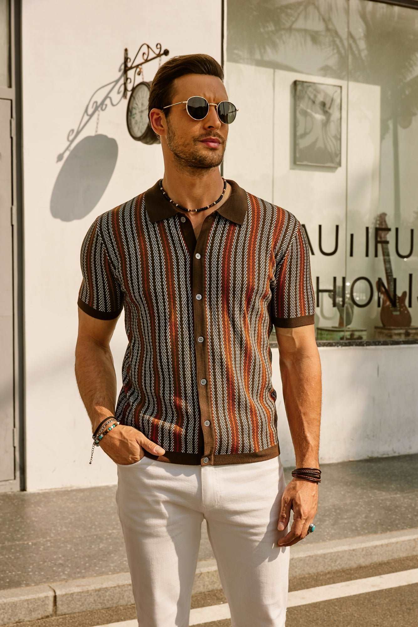 Niels | Retro Gestreept Poloshirt