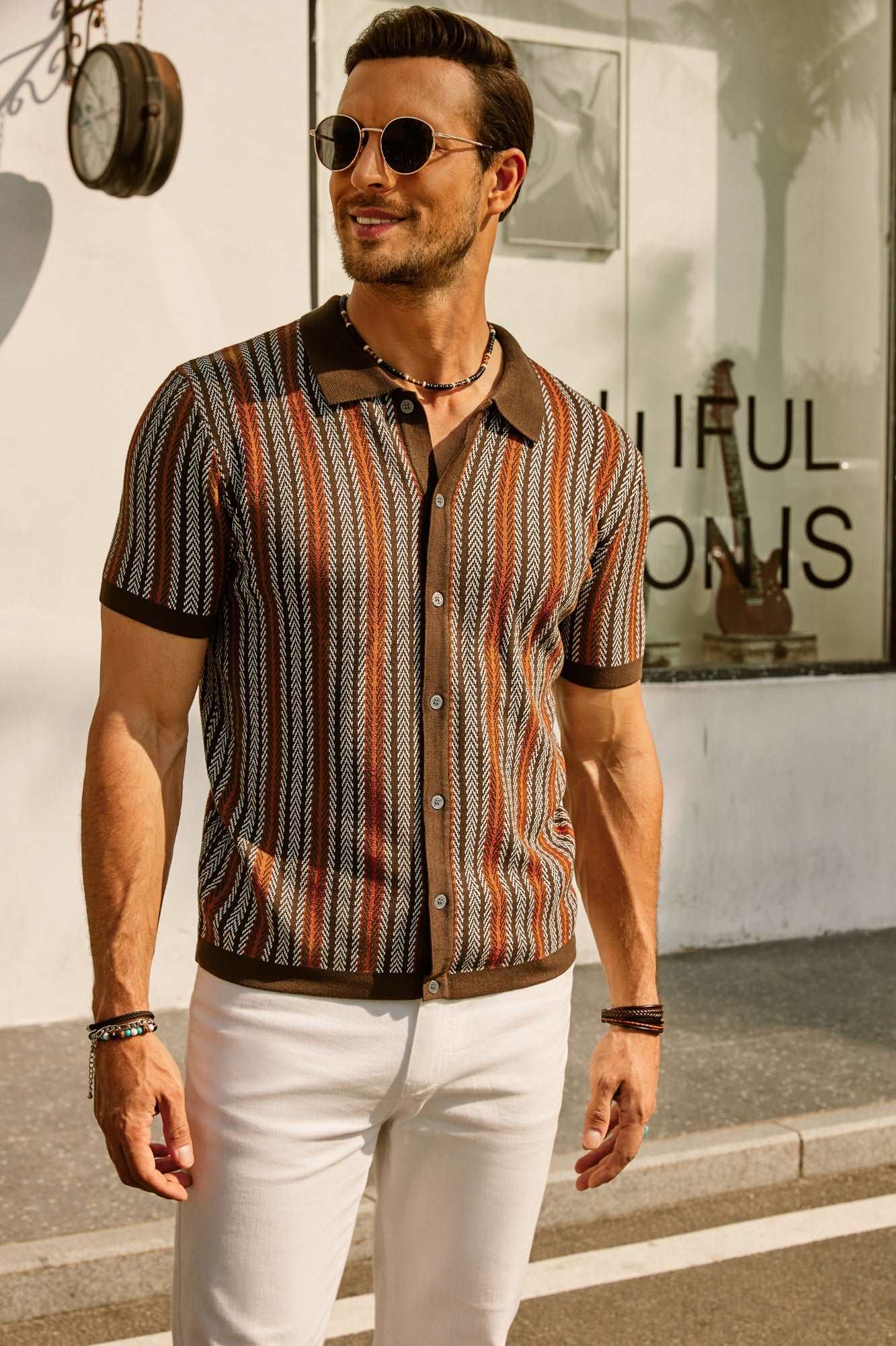 Niels | Retro Gestreept Poloshirt