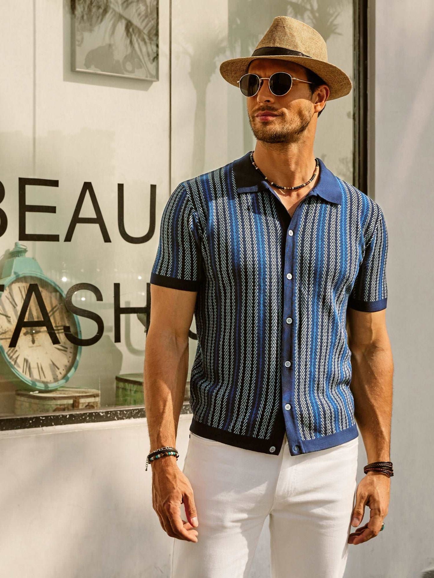Niels | Retro Gestreept Poloshirt