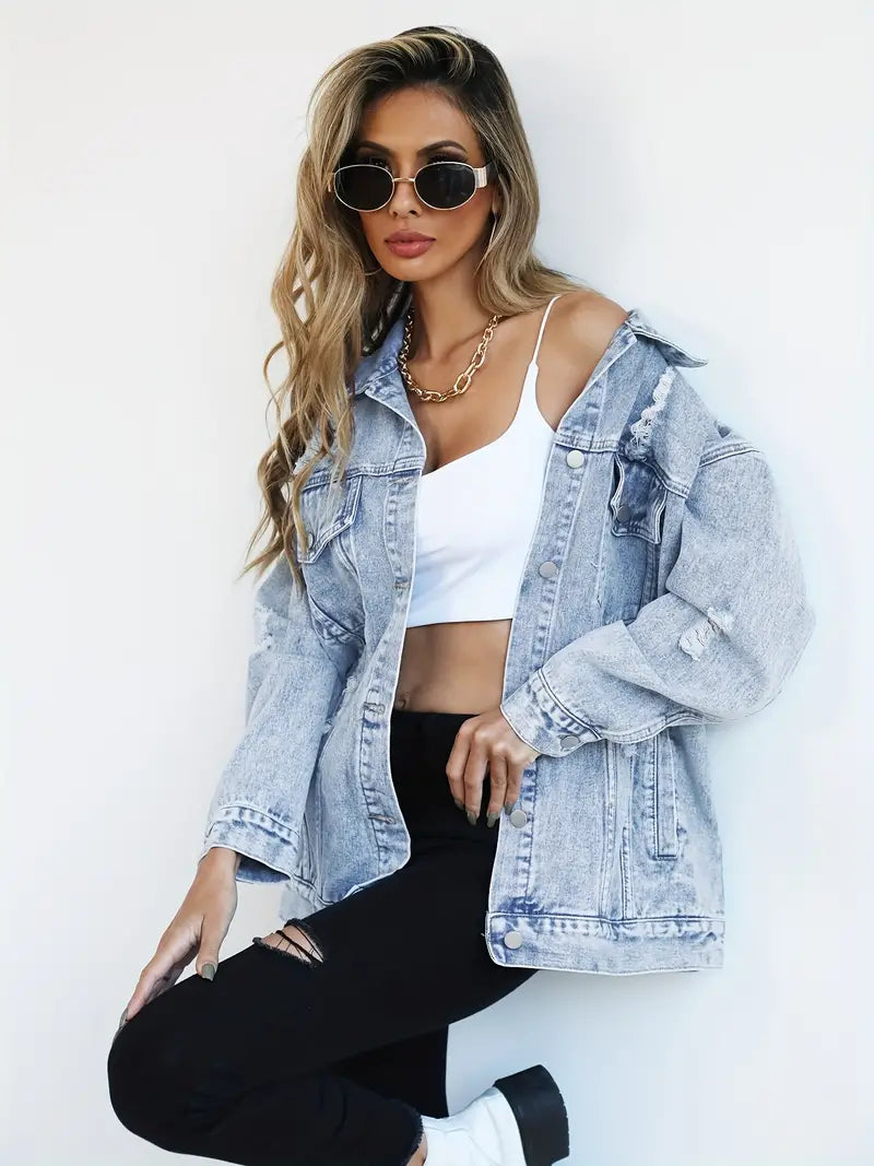 Emma | Stijlvol Oversized Spijkerjack