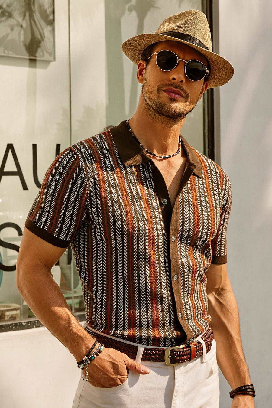 Niels | Retro Gestreept Poloshirt