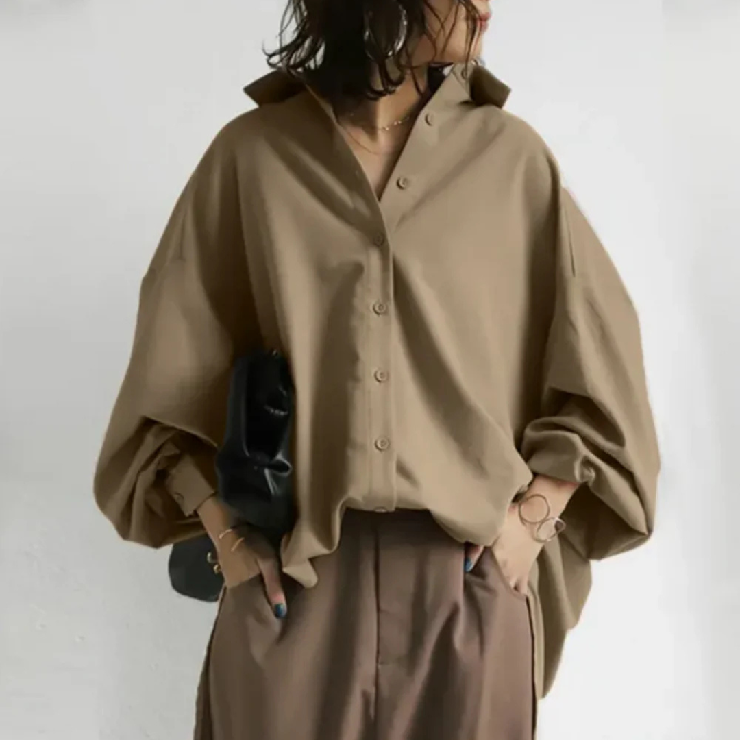 Stijlvolle Oversized Button-Up Overhemd voor Dames