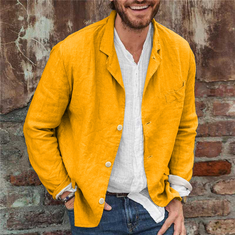 Sven | Stijlvolle Leren Casual Linnen Blazer