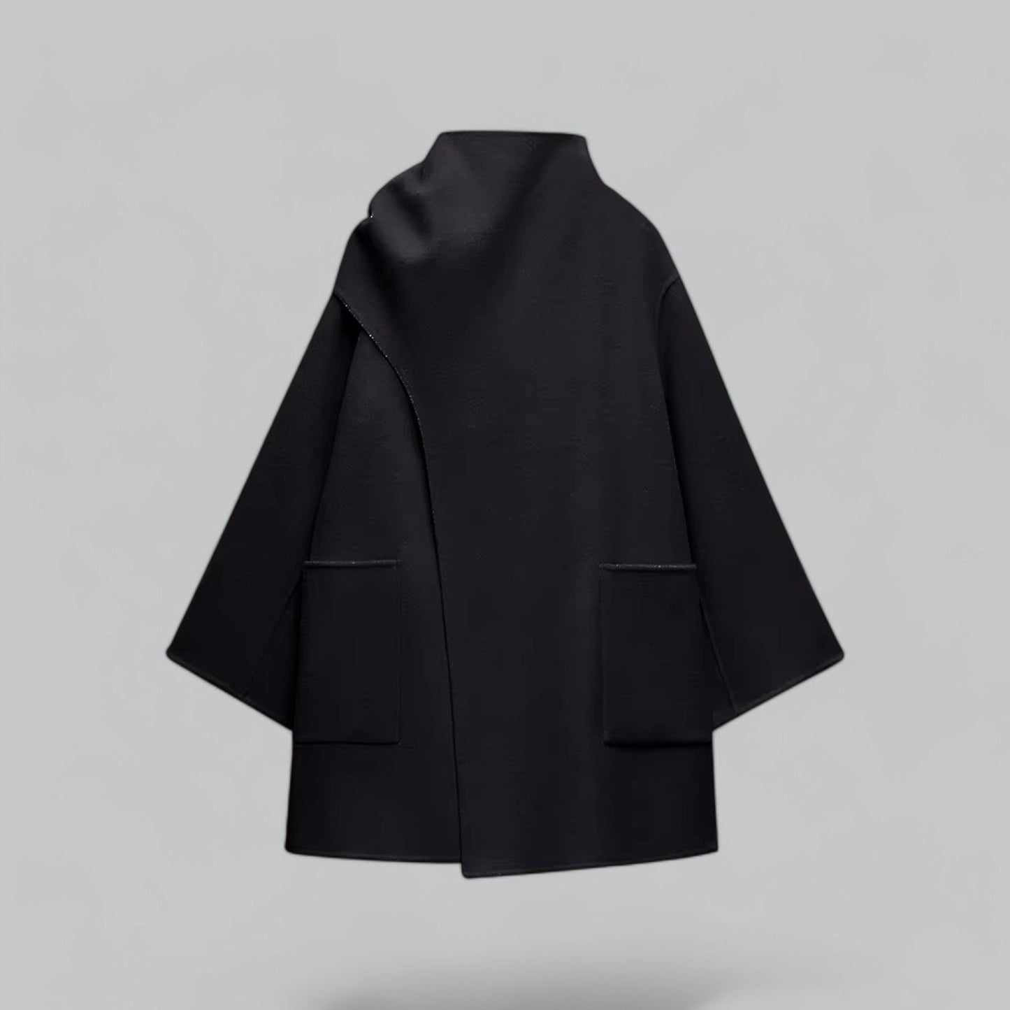 Nina | Chique sjaal-cape-wollen winterjas