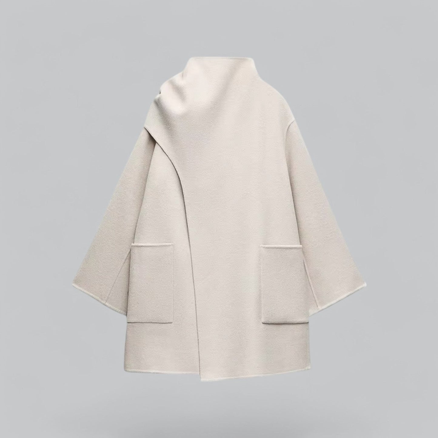 Nina | Chique sjaal-cape-wollen winterjas