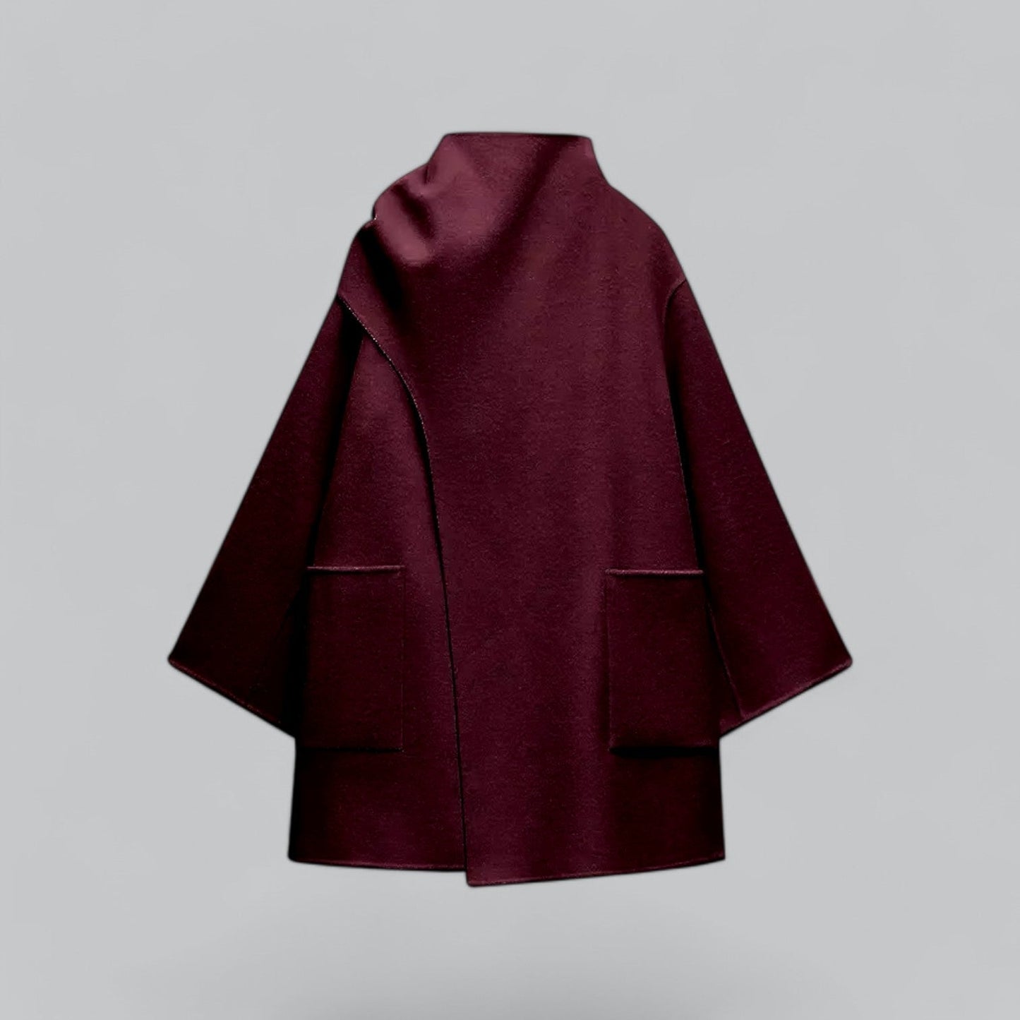 Nina | Chique sjaal-cape-wollen winterjas