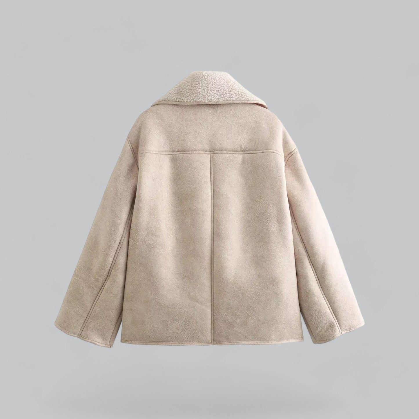 Elise | Chique suede jas met nepbont voering