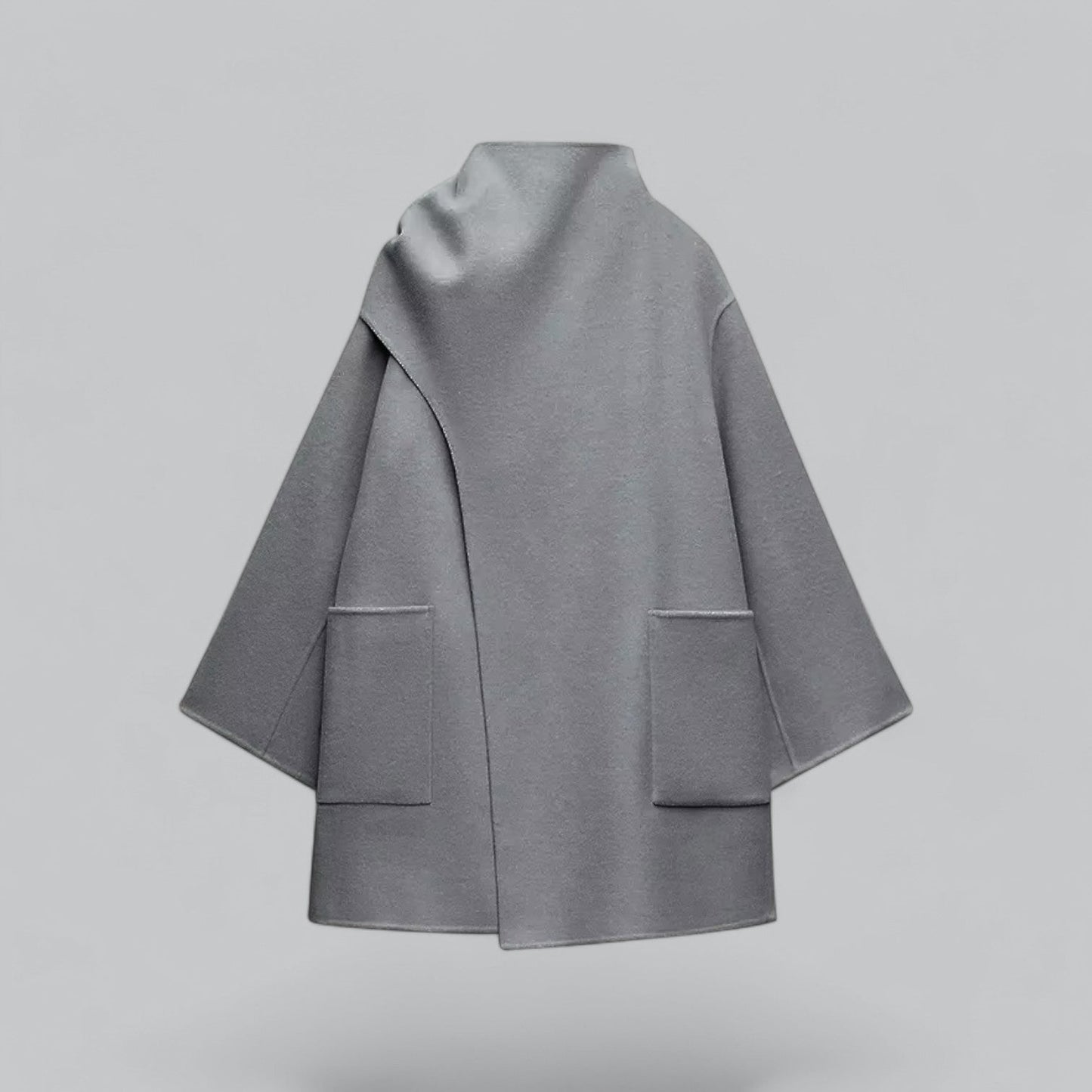 Nina | Chique sjaal-cape-wollen winterjas