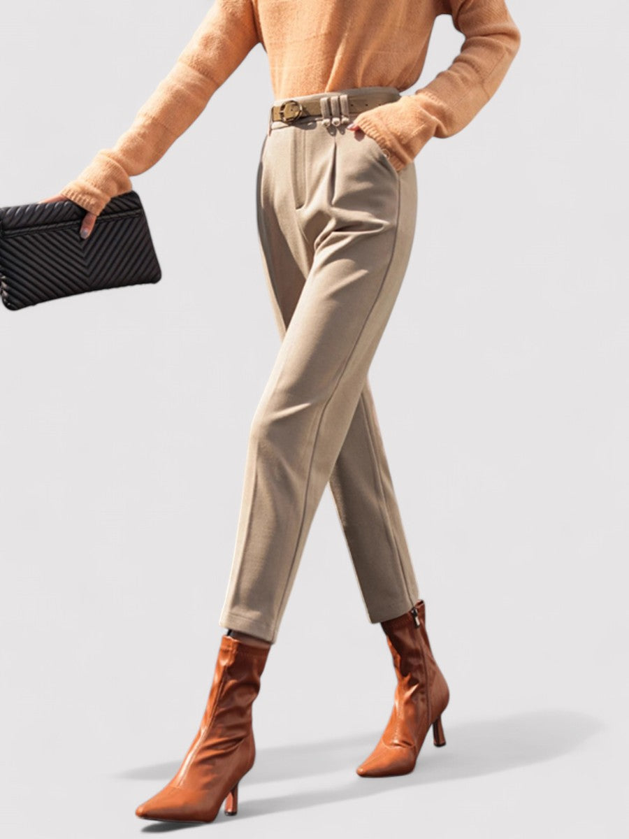 Noa | Dames tapered wollen blend broek