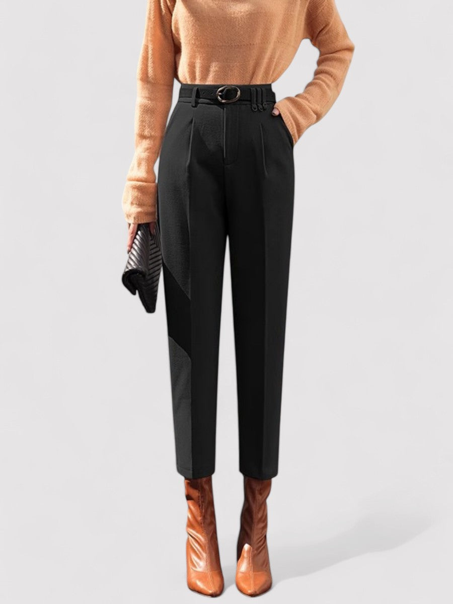 Noa | Dames tapered wollen blend broek
