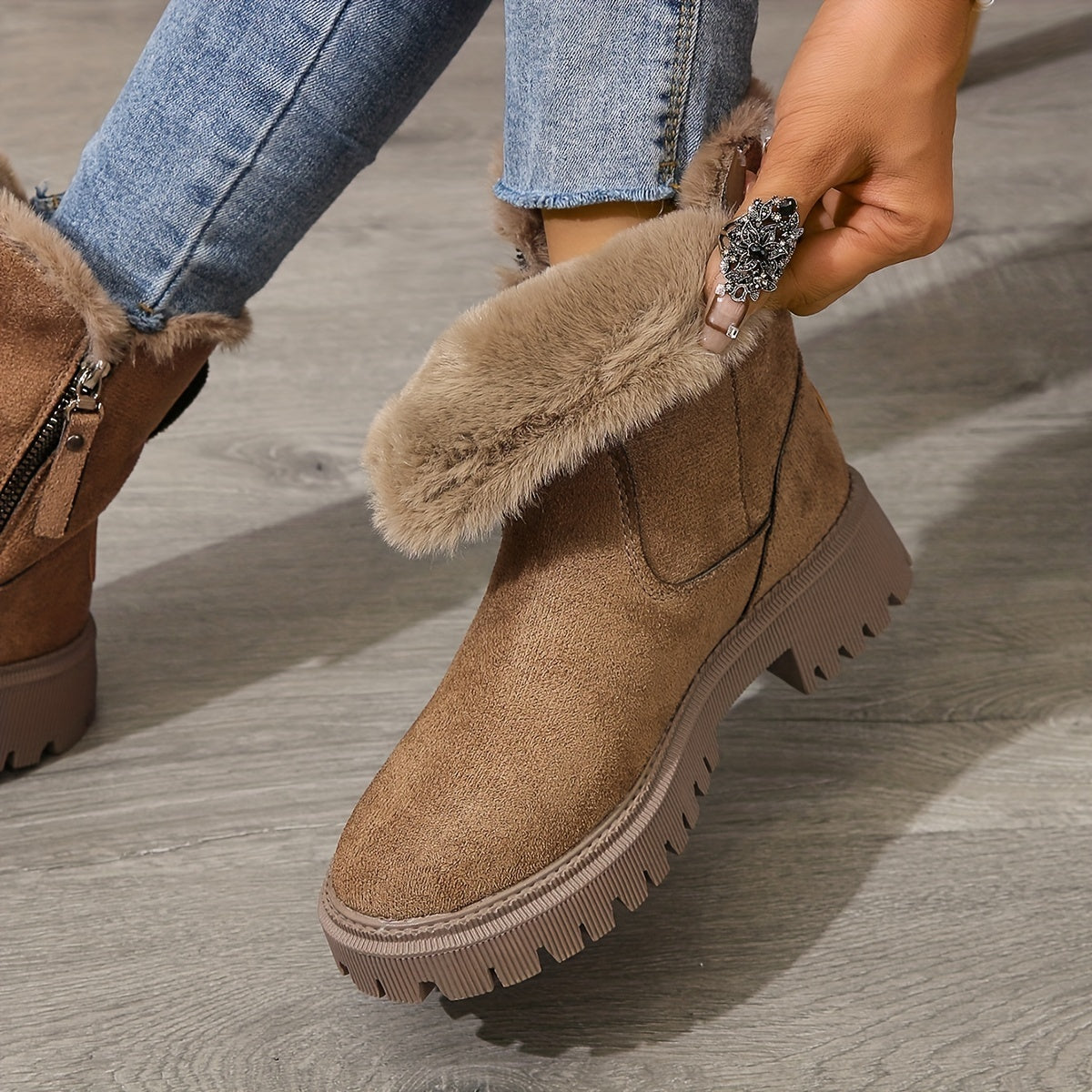 Lotte | Pluche gevoerde dames snowboots