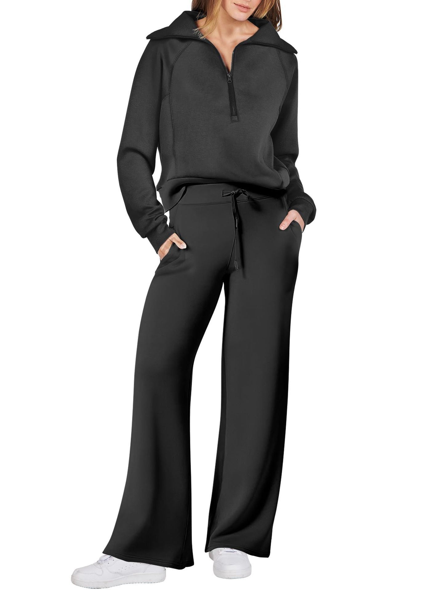 Sarah | Stijlvolle Zip- en Relax-Set met Lange Mouwen
