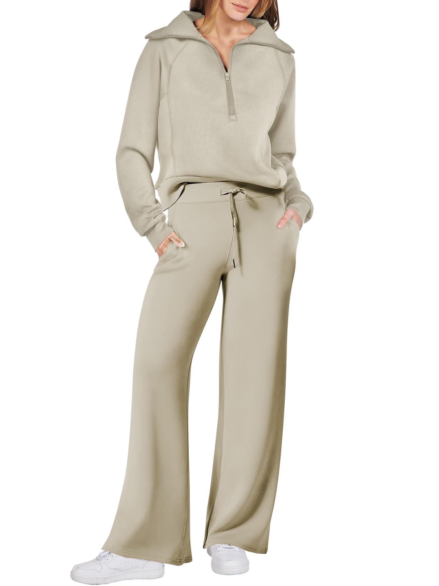 Sarah | Stijlvolle Zip- en Relax-Set met Lange Mouwen