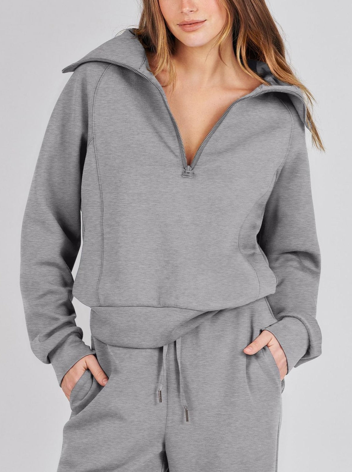 Sarah | Stijlvolle Zip- en Relax-Set met Lange Mouwen