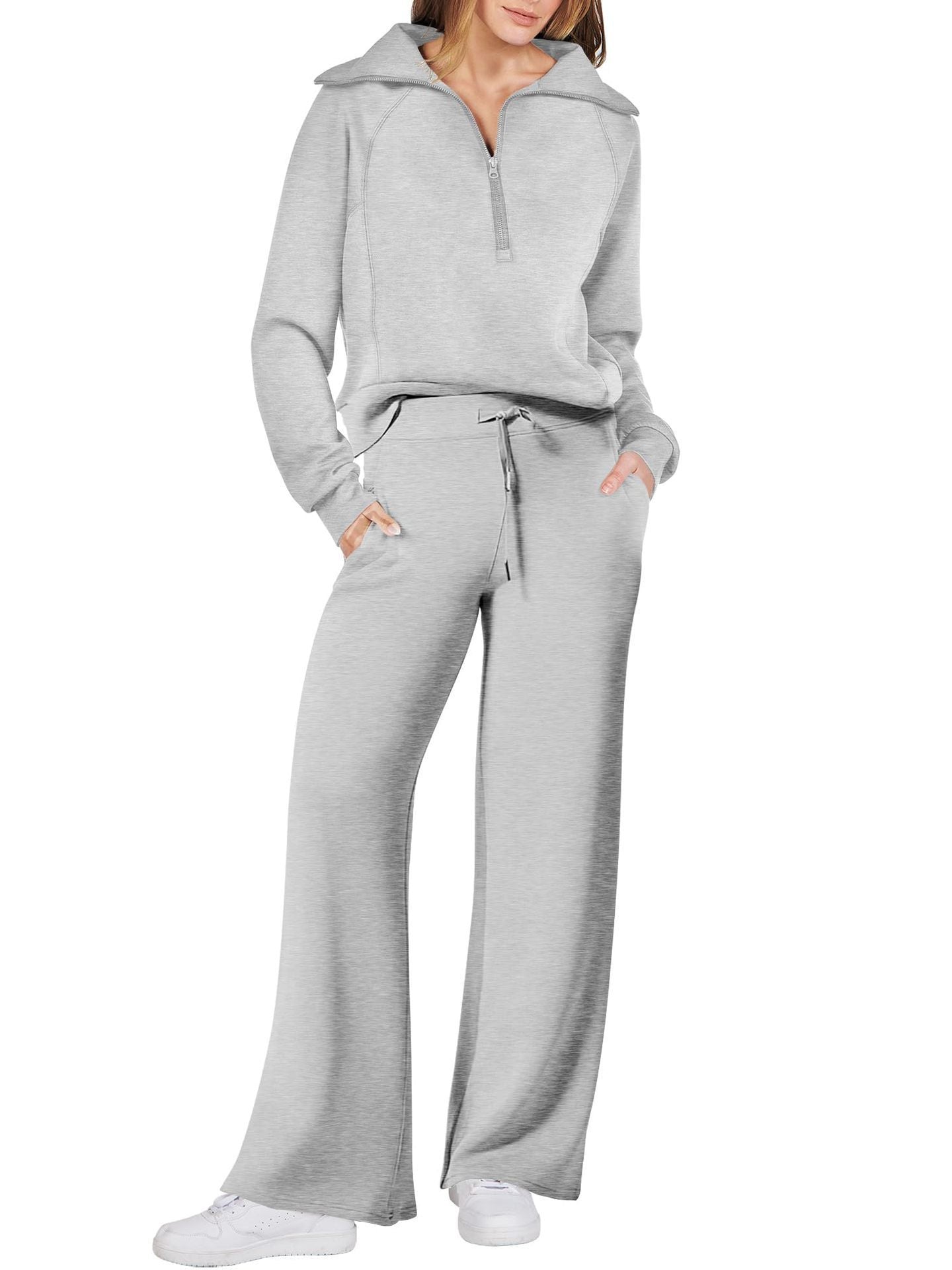 Sarah | Stijlvolle Zip- en Relax-Set met Lange Mouwen