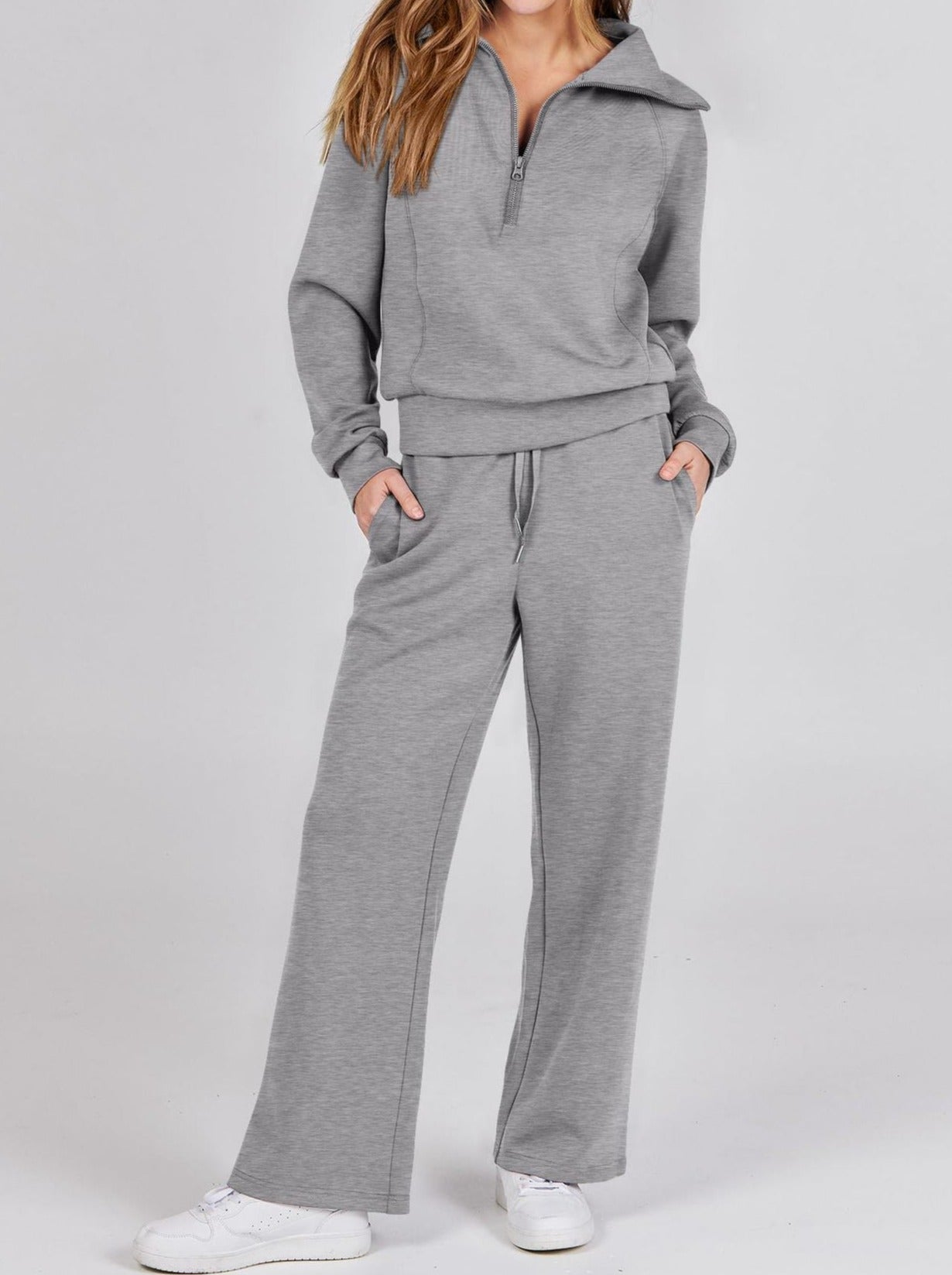 Sarah | Stijlvolle Zip- en Relax-Set met Lange Mouwen