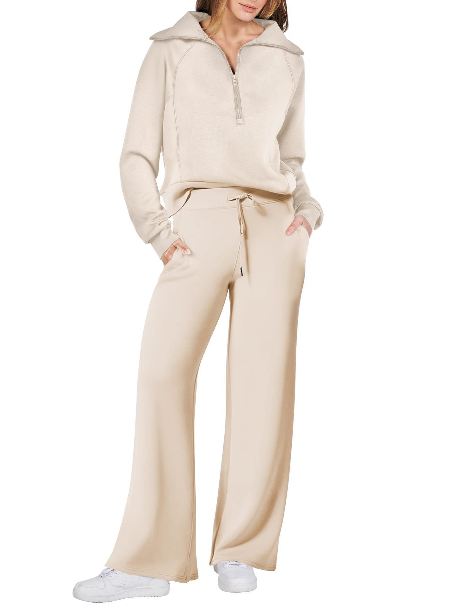 Sarah | Stijlvolle Zip- en Relax-Set met Lange Mouwen