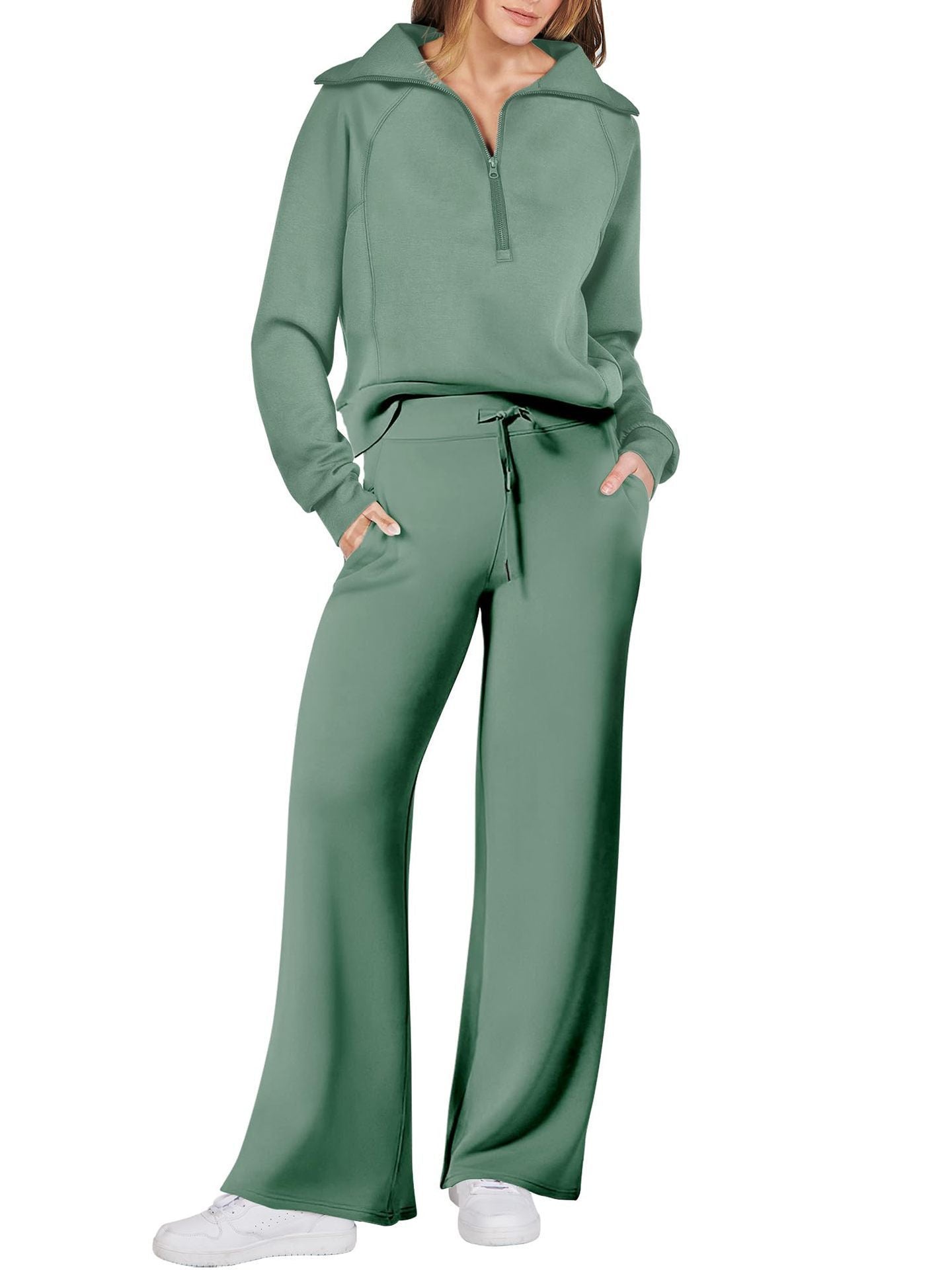 Sarah | Stijlvolle Zip- en Relax-Set met Lange Mouwen