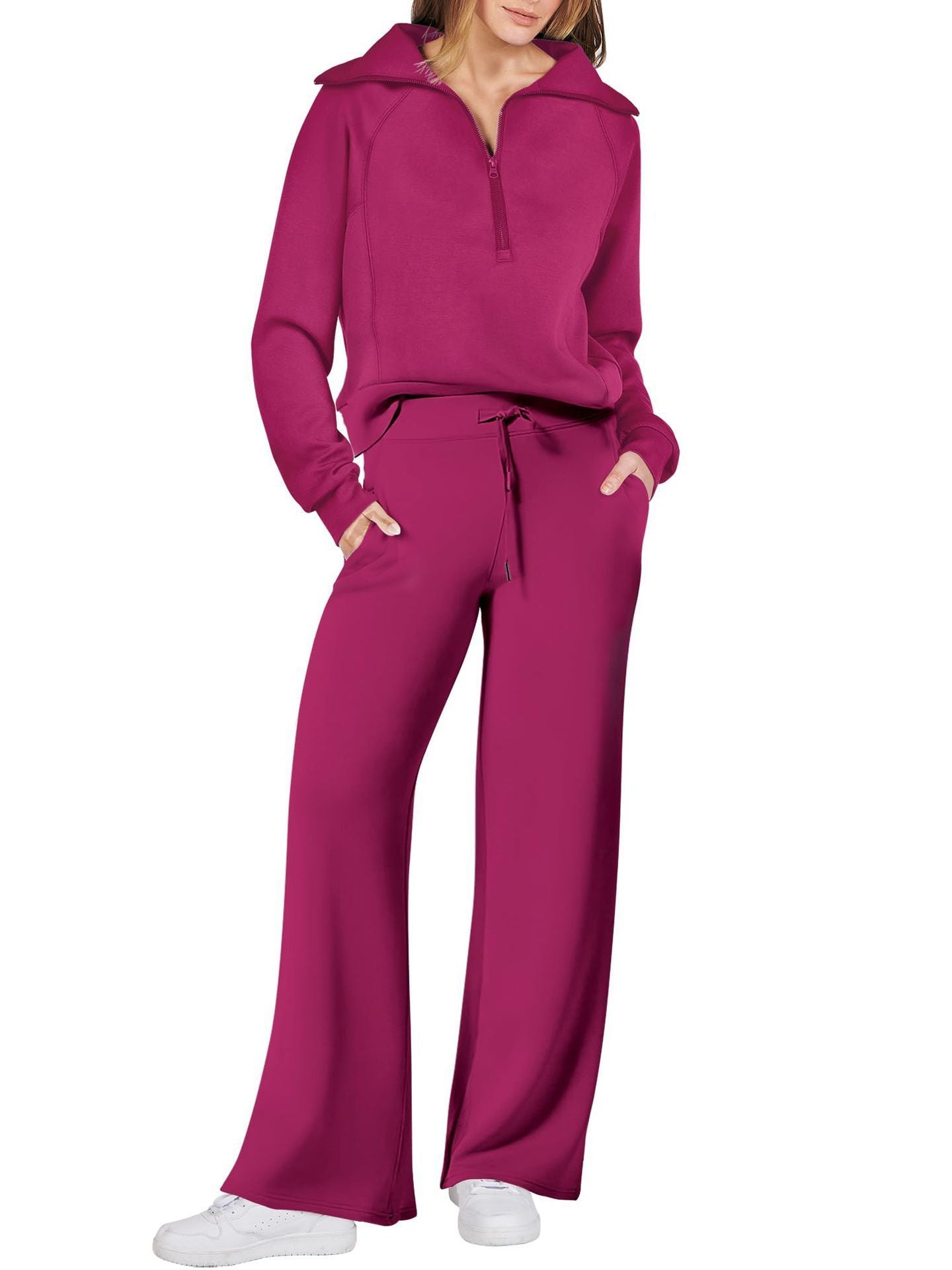 Sarah | Stijlvolle Zip- en Relax-Set met Lange Mouwen