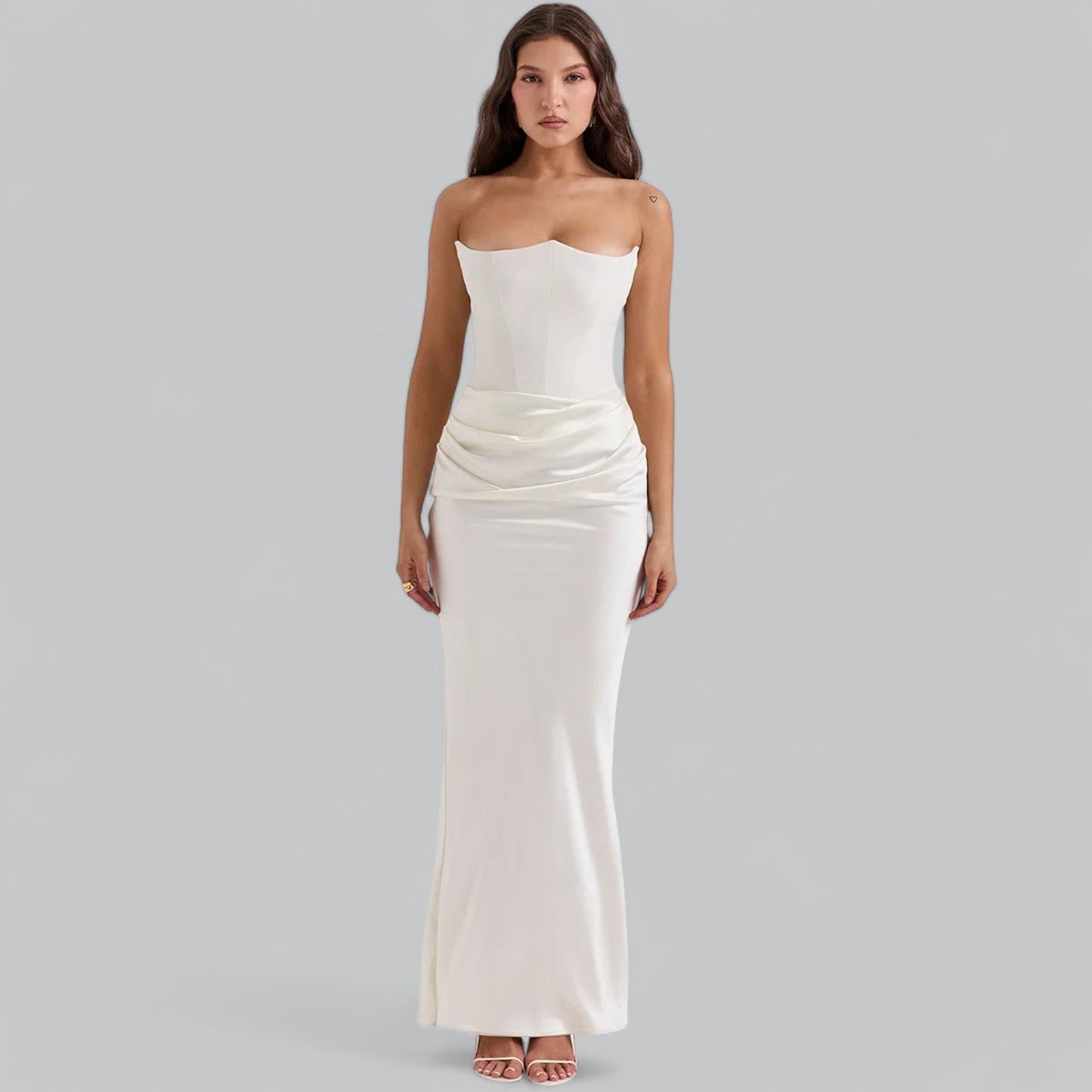 Elena | Elegant straploos fluwelen maxi-jurk