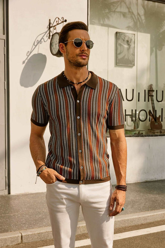 Niels | Retro Gestreept Poloshirt