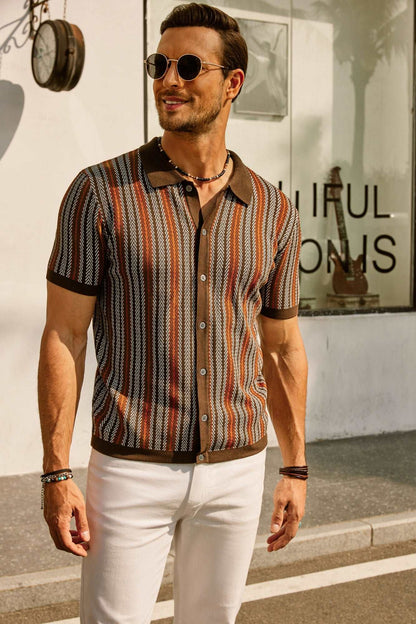Niels | Retro Gestreept Poloshirt