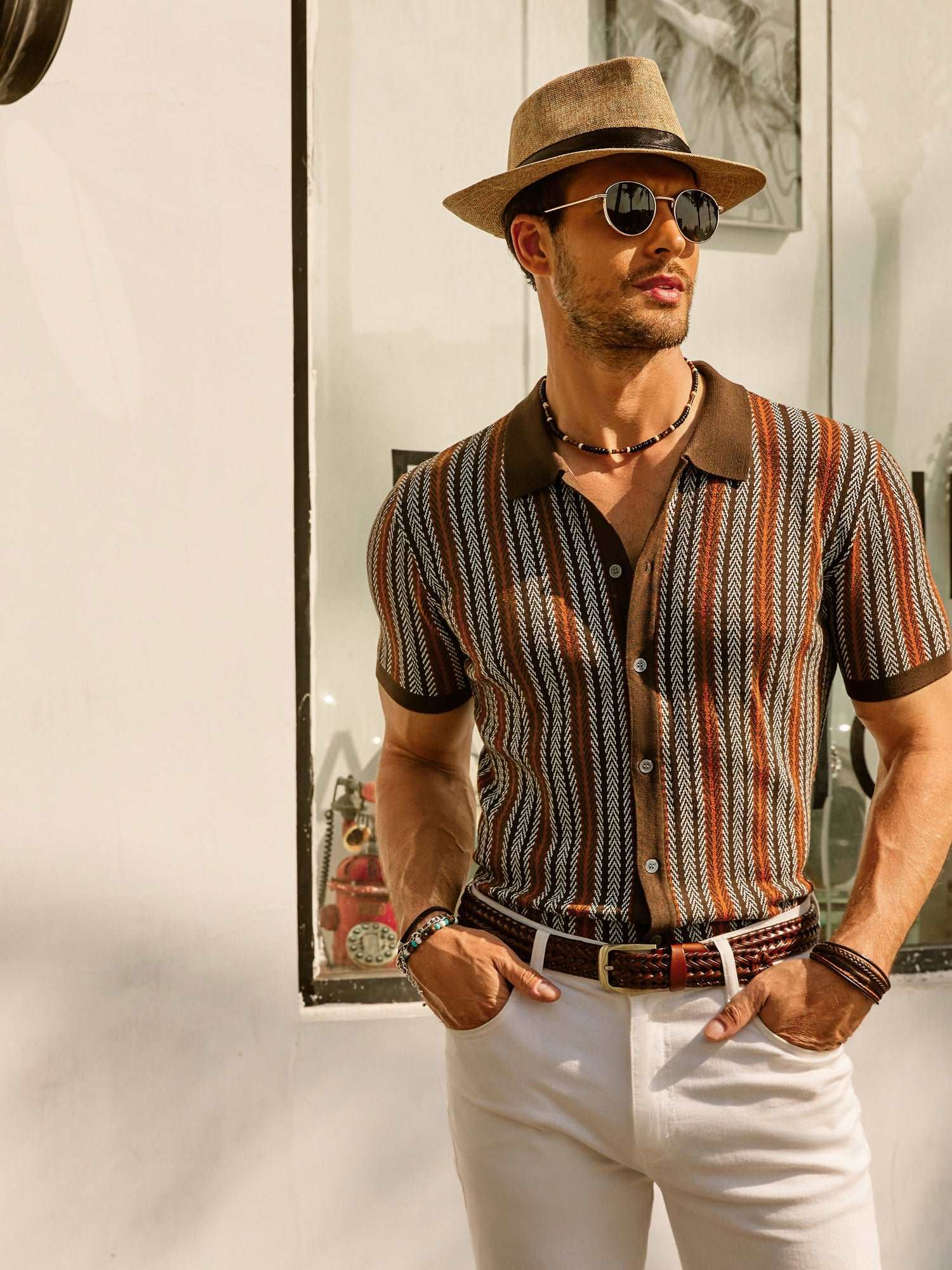 Niels | Retro Gestreept Poloshirt