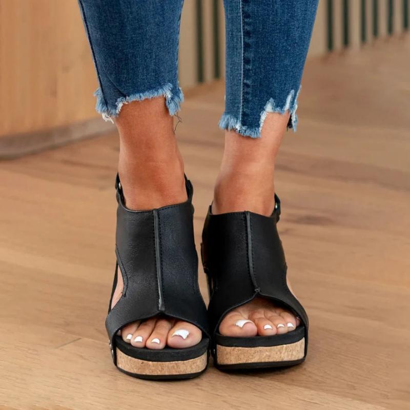 Femke | Stijlvolle Comfortabele Leren Damsandalen