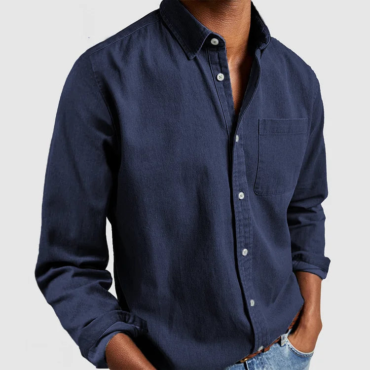 Stijlvol Casual Denim Overhemd van Zachte Katoenmix