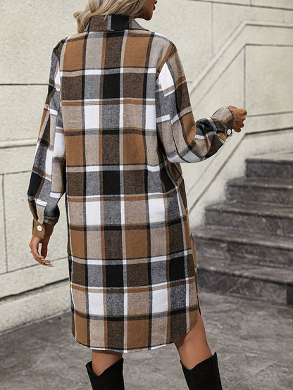 Lotte | Blousejurk met V-hals en lange mouwen