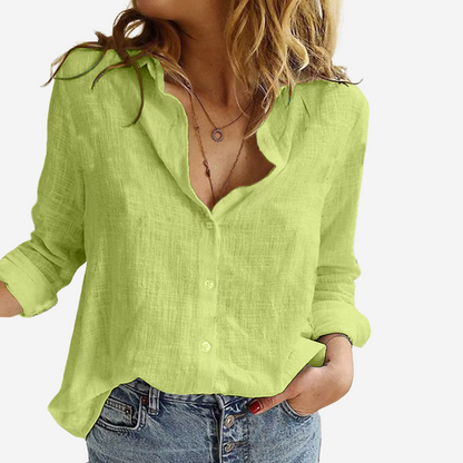 Stijlvolle Femke Damesblouse van Linnenblend