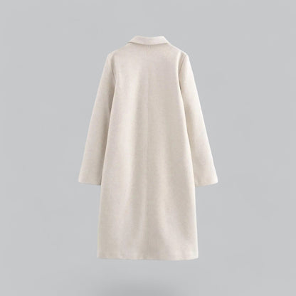 Elena | Stijlvolle faux suede lange winterjas