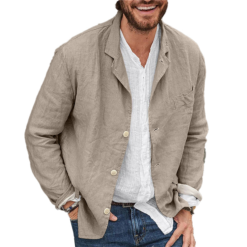 Sven | Stijlvolle Leren Casual Linnen Blazer
