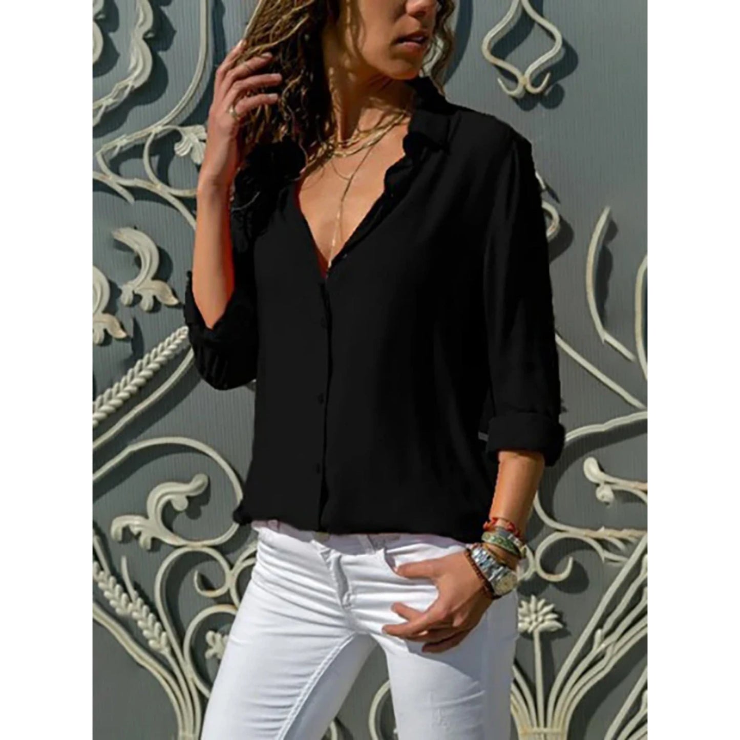 Flora | Stijlvolle Dames Blouse met Lange Mouwen