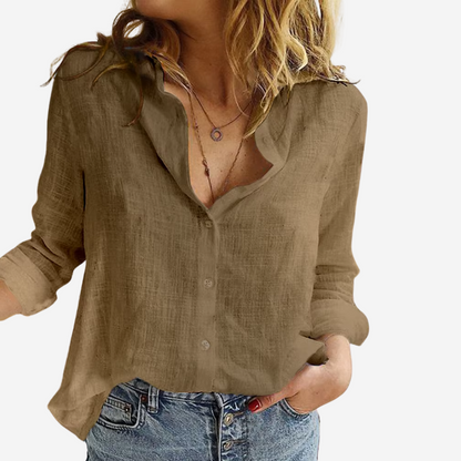 Stijlvolle Femke Damesblouse van Linnenblend