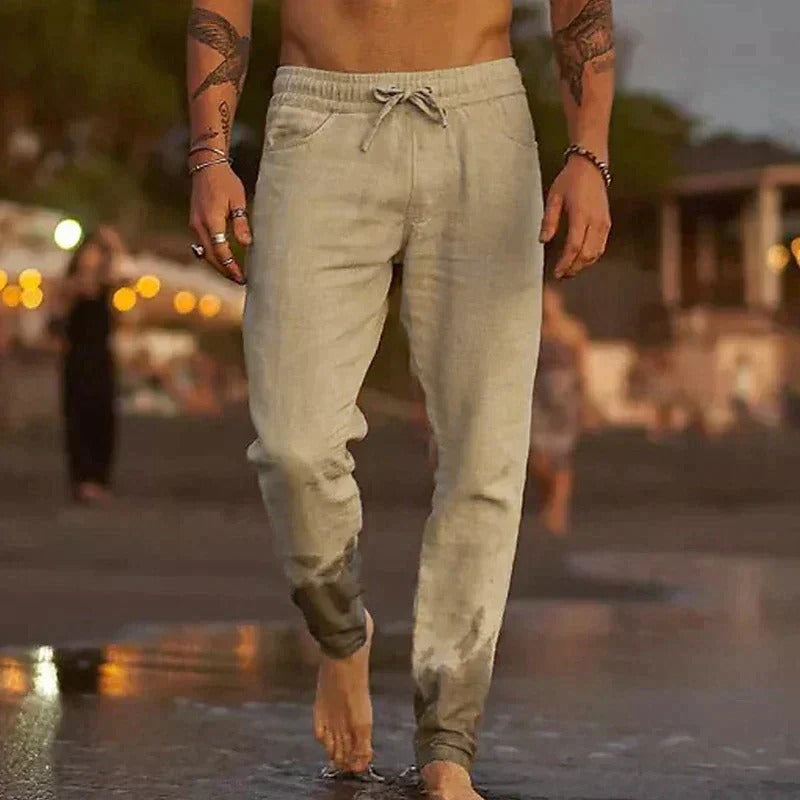 Stijlvolle Heren Linnen Broek - Comfort en Elegantie