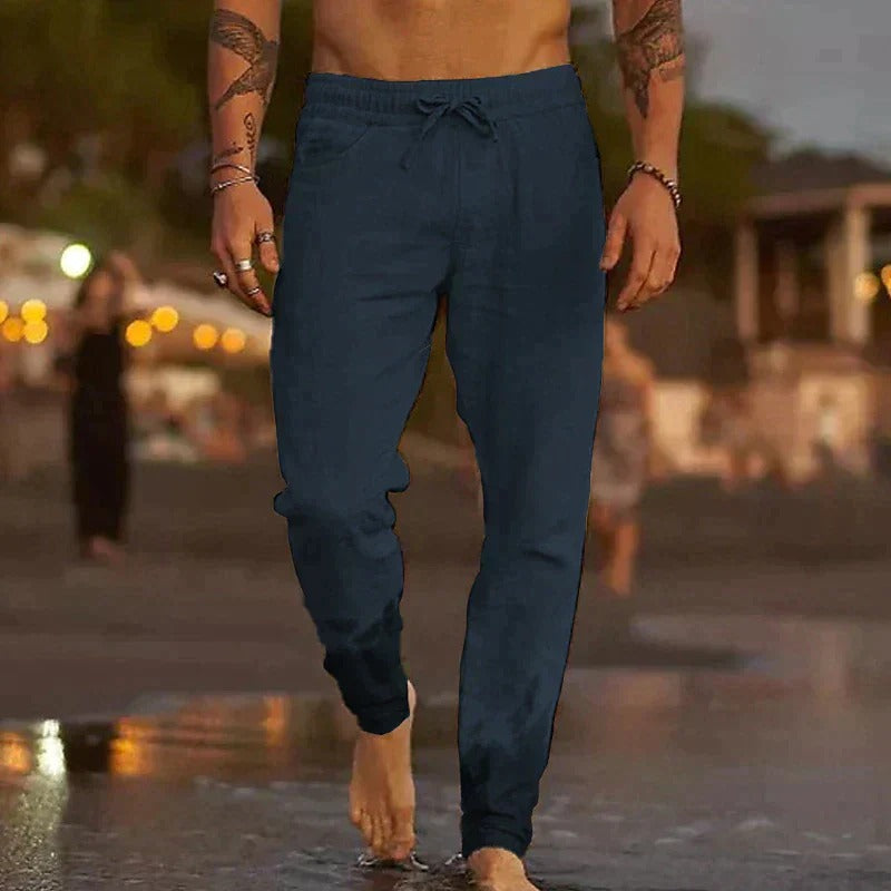 Stijlvolle Heren Linnen Broek - Comfort en Elegantie