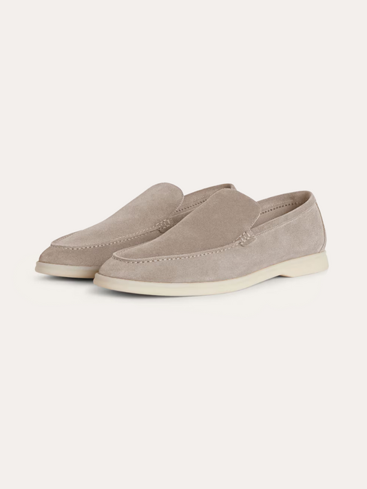 Noa | Stijlvolle Suède Loafers - Beige Sable