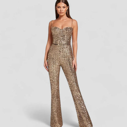 Fien | Stijlvolle Gouden Jumpsuit