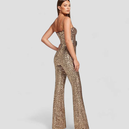 Fien | Stijlvolle Gouden Jumpsuit