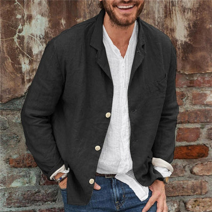 Sven | Stijlvolle Leren Casual Linnen Blazer