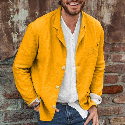Sven | Stijlvolle Leren Casual Linnen Blazer
