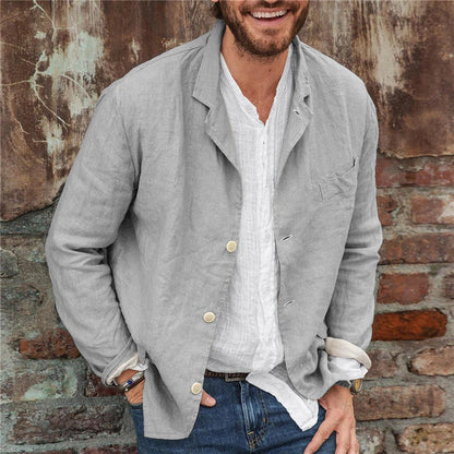 Sven | Stijlvolle Leren Casual Linnen Blazer