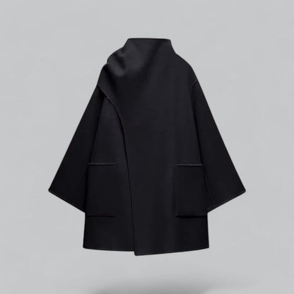 Nina | Chique sjaal-cape-wollen winterjas