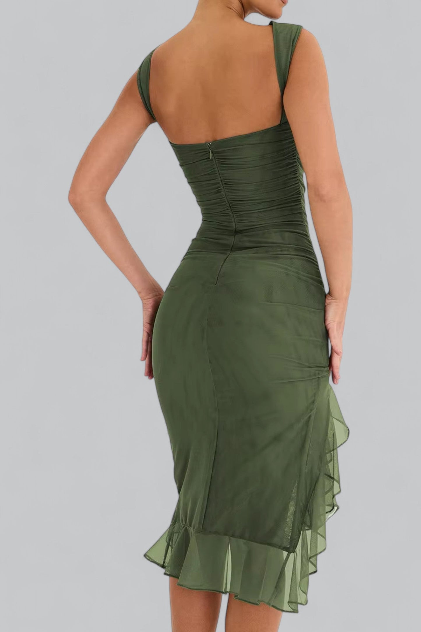 Noa | Elegant midi-jurk met ruches