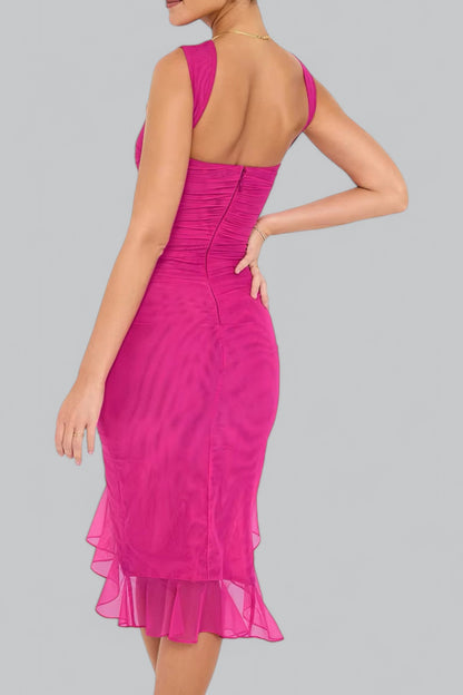 Noa | Elegant midi-jurk met ruches
