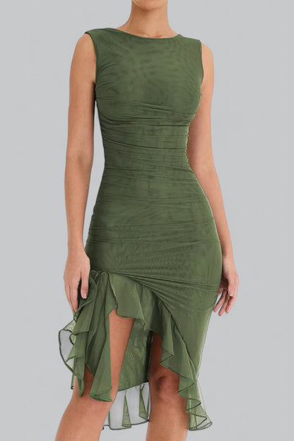 Noa | Elegant midi-jurk met ruches