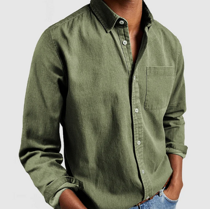 Stijlvol Casual Denim Overhemd van Zachte Katoenmix