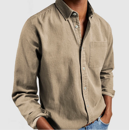 Stijlvol Casual Denim Overhemd van Zachte Katoenmix
